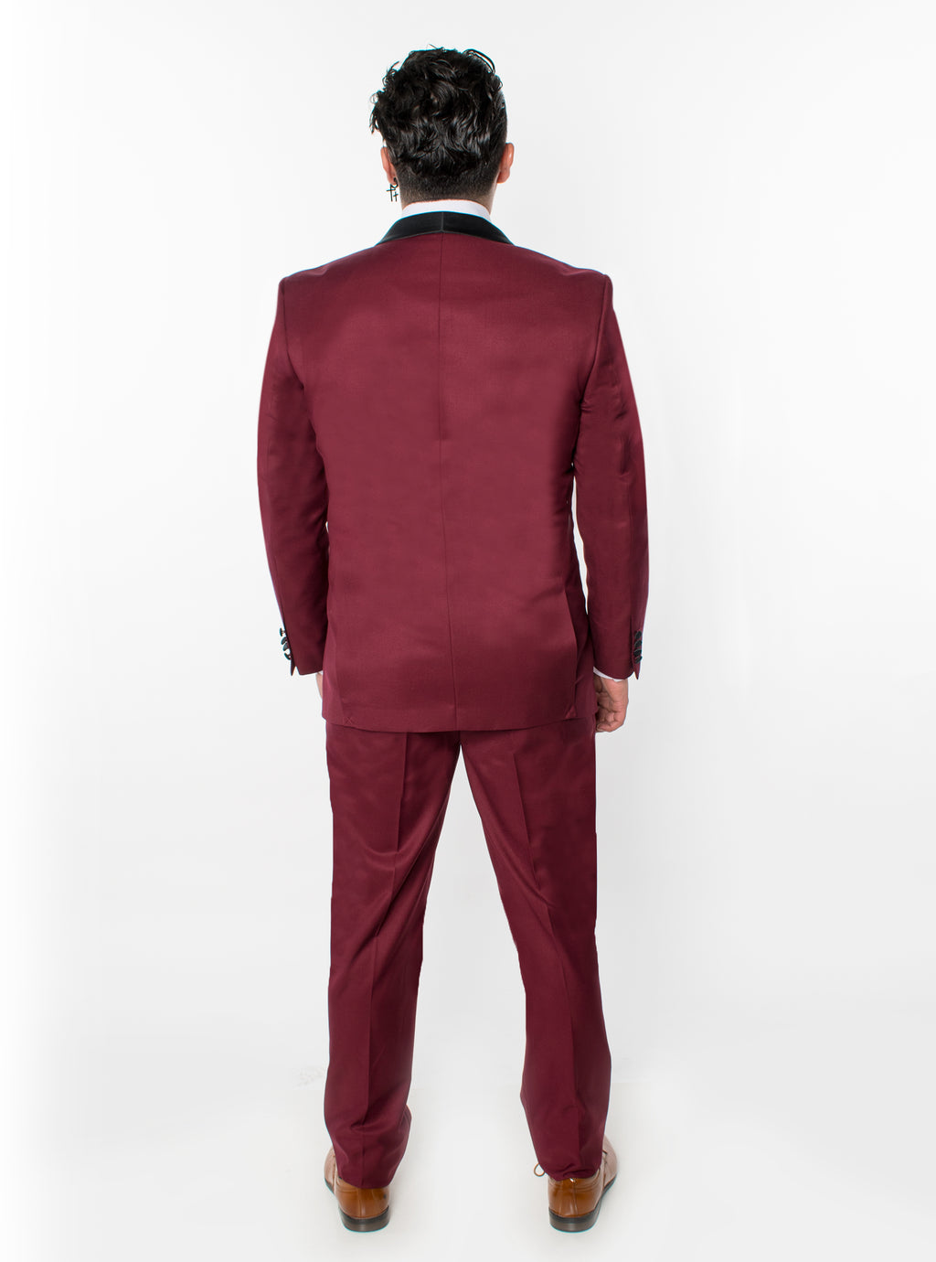 Burgundy 3-Piece Slim Fit Tuxedo
