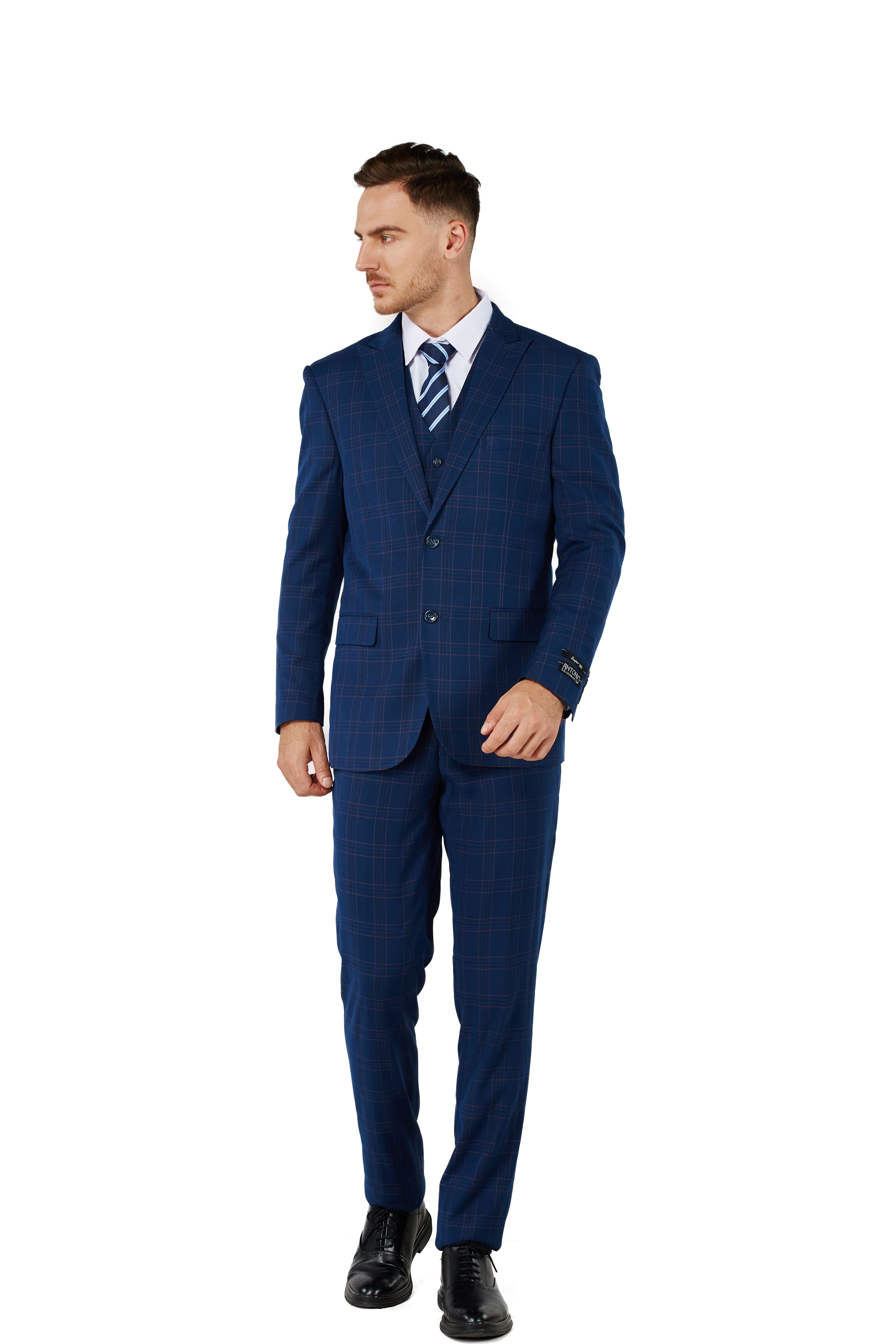 Navy 3-Piece Suit Side