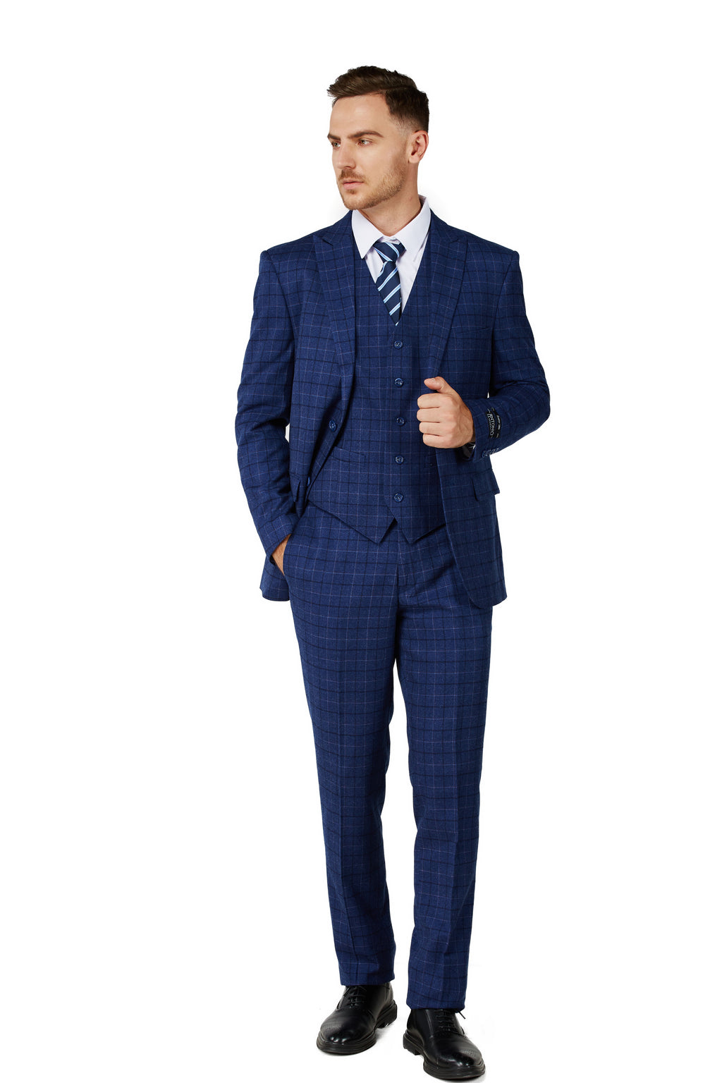 Navy Plaid Suit 4th