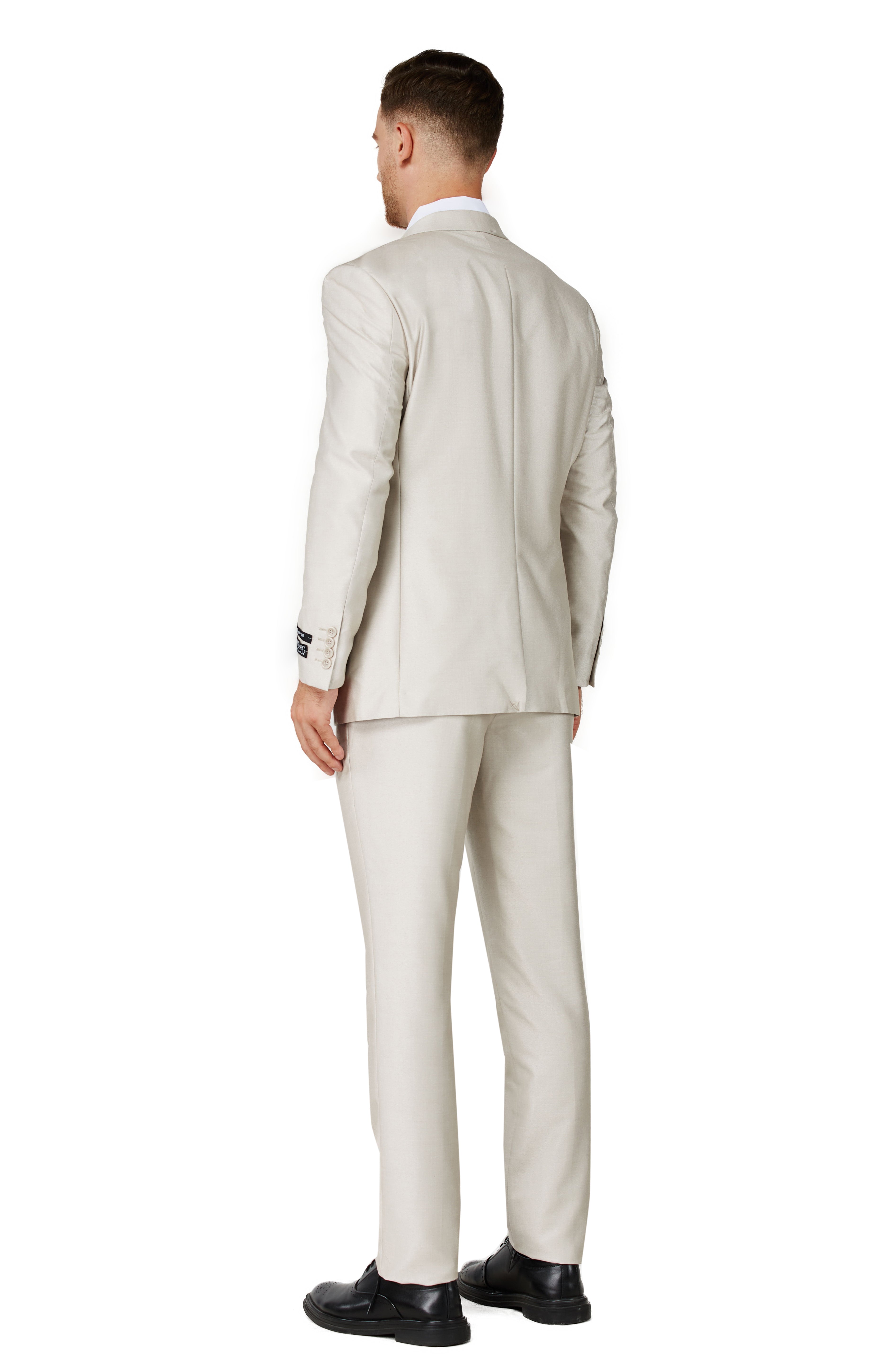 Beige Suit Walking
