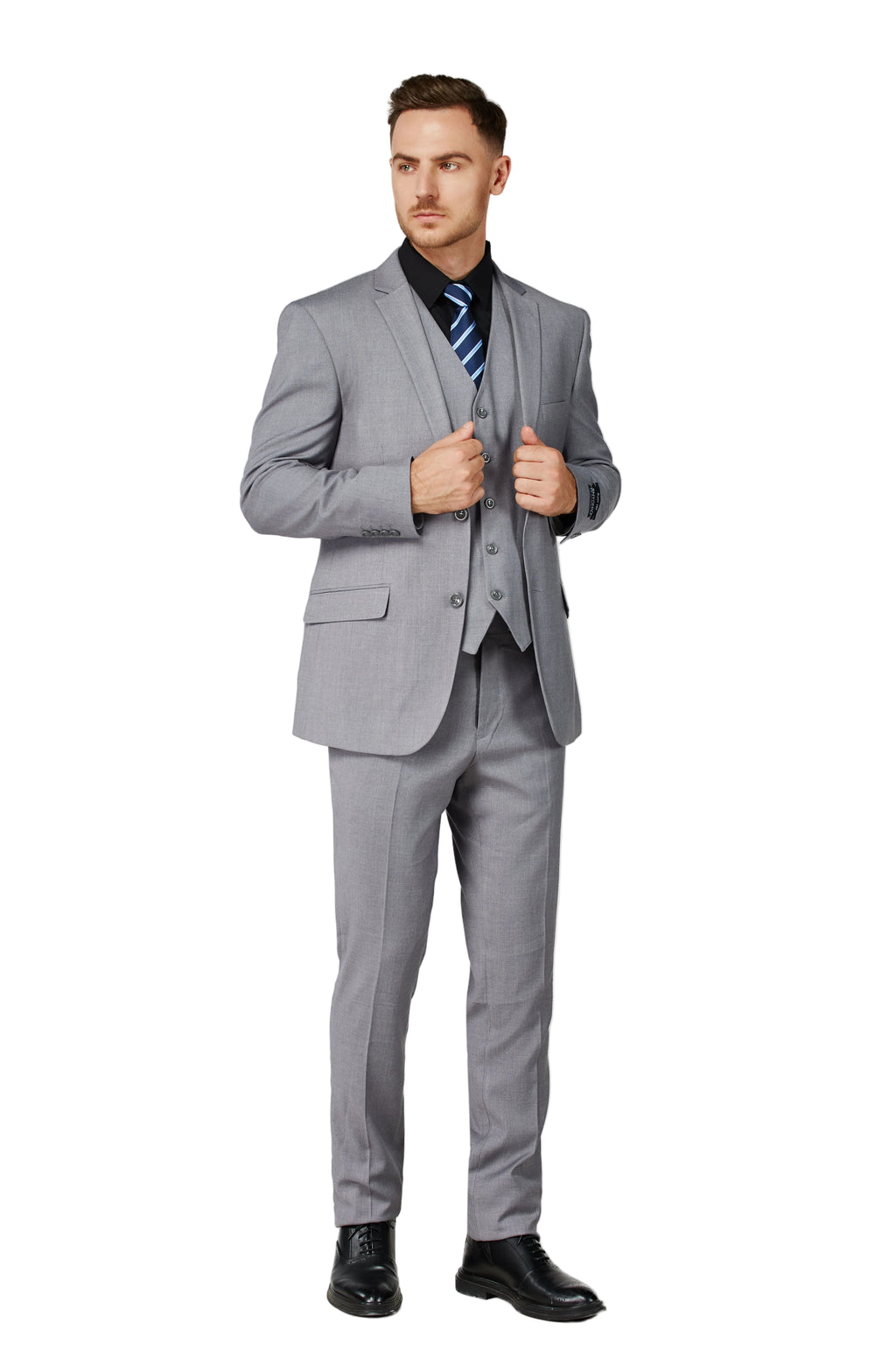 Charcoal Suit Detail