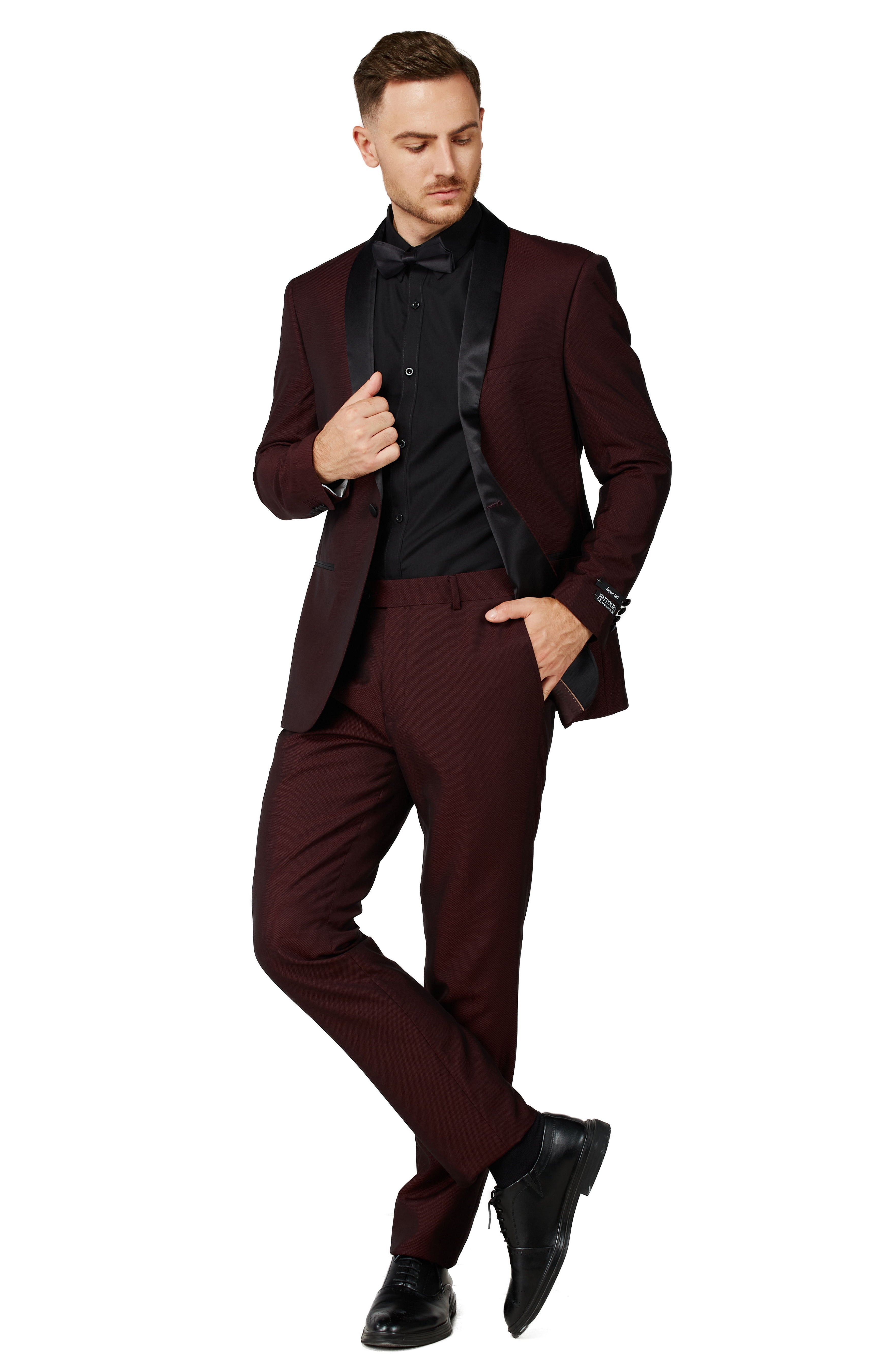 Burgundy Tuxedo Side