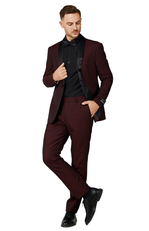 Burgundy Tuxedo Side