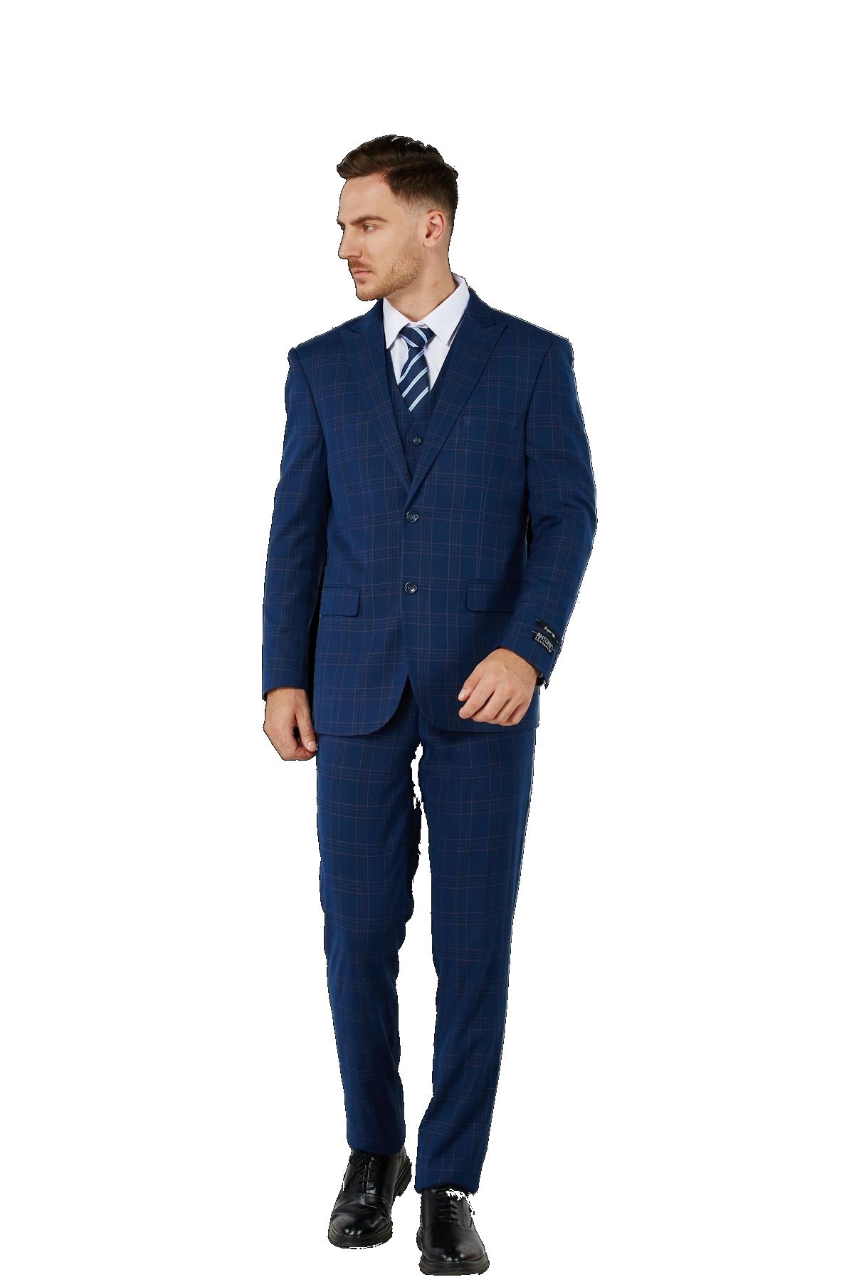 Navy Blue 3-Piece Slim Fit Suit